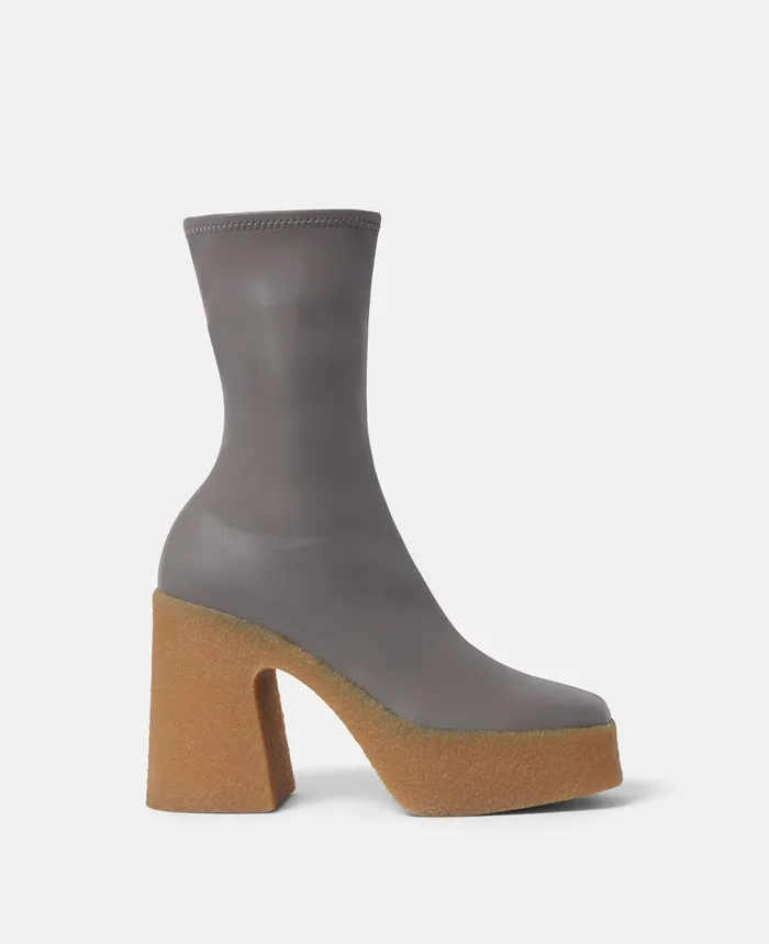 Stella McCartney Chunky Ankle Boots Grey Women Boots