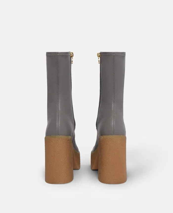 Stella McCartney Chunky Ankle Boots Grey Women Boots