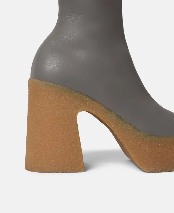 Stella McCartney Chunky Ankle Boots Grey Women Boots