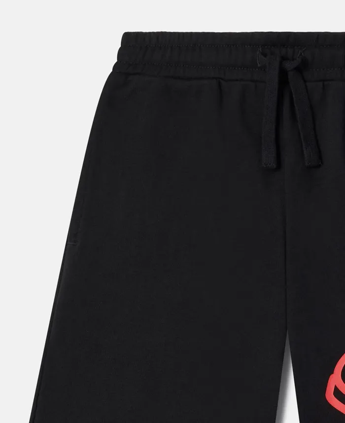 Stella McCartney Dancing Leg Print Sweat Shorts Black Kids Pants and Shorts