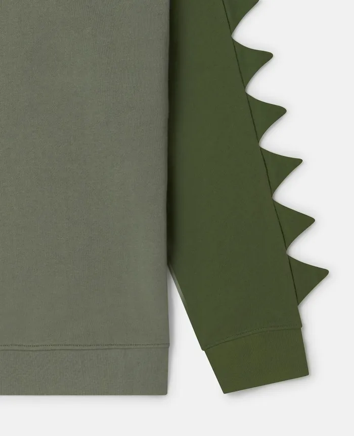 Stella McCartney Double Gecko Spike Sweatshirt Khaki Kids TShirts And Sweatshirt Stella McCartney Double Gecko Spike Sweatshirt Khaki Kids TShirts And Sweatshirt