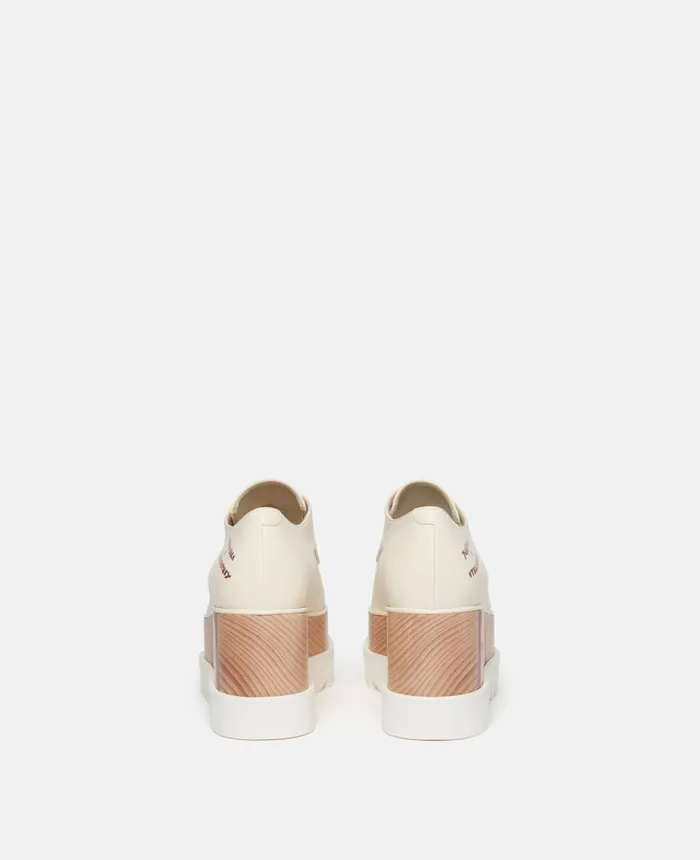 Stella McCartney Elyse Twins I Print Platform Shoes Vanilla WomenMen Shoes