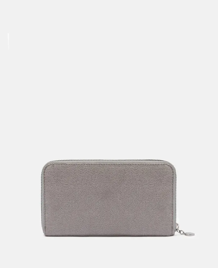 Stella McCartney Falabella Zip Continental Wallet Grey Women Long Wallets