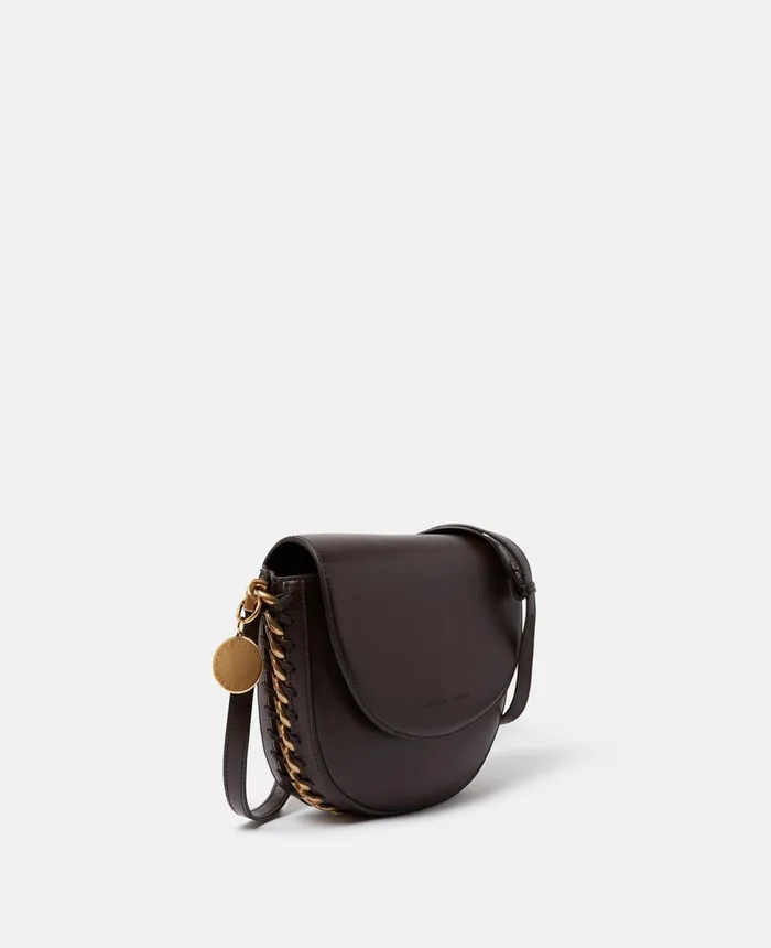 Stella McCartney Frayme Medium Flap Shoulder Bag Chocolate Brown Women Mini Bags And Clutches Stella McCartney Frayme Medium Flap Shoulder Bag Chocolate Brown Women Mini Bags And Clutches