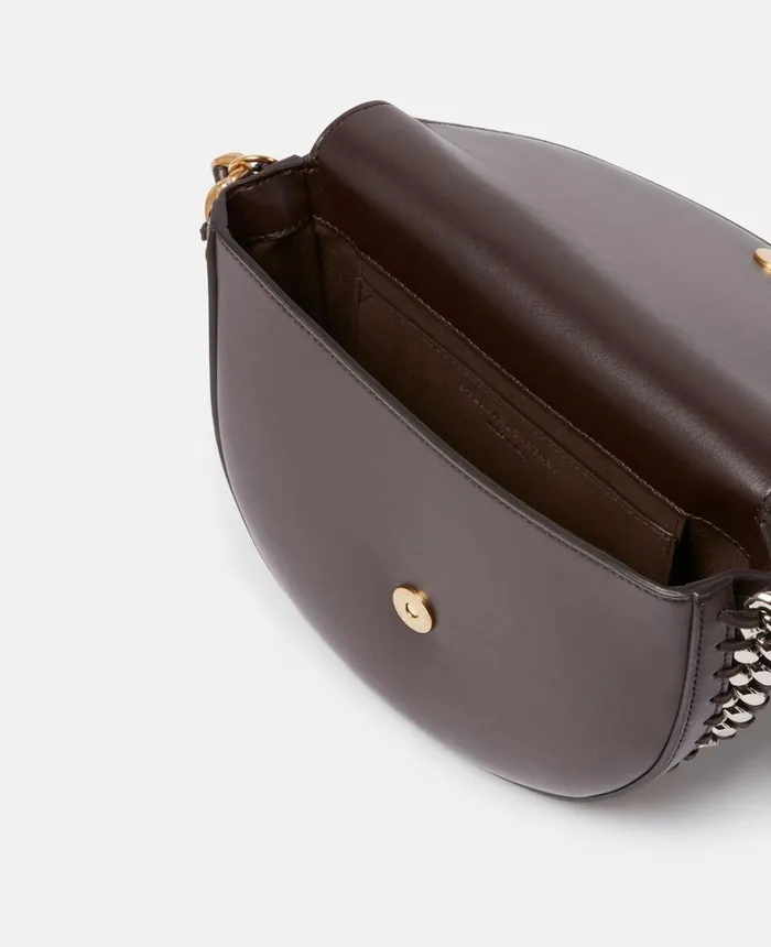 Stella McCartney Frayme Medium Flap Shoulder Bag Chocolate Brown Women Mini Bags And Clutches Stella McCartney Frayme Medium Flap Shoulder Bag Chocolate Brown Women Mini Bags And Clutches