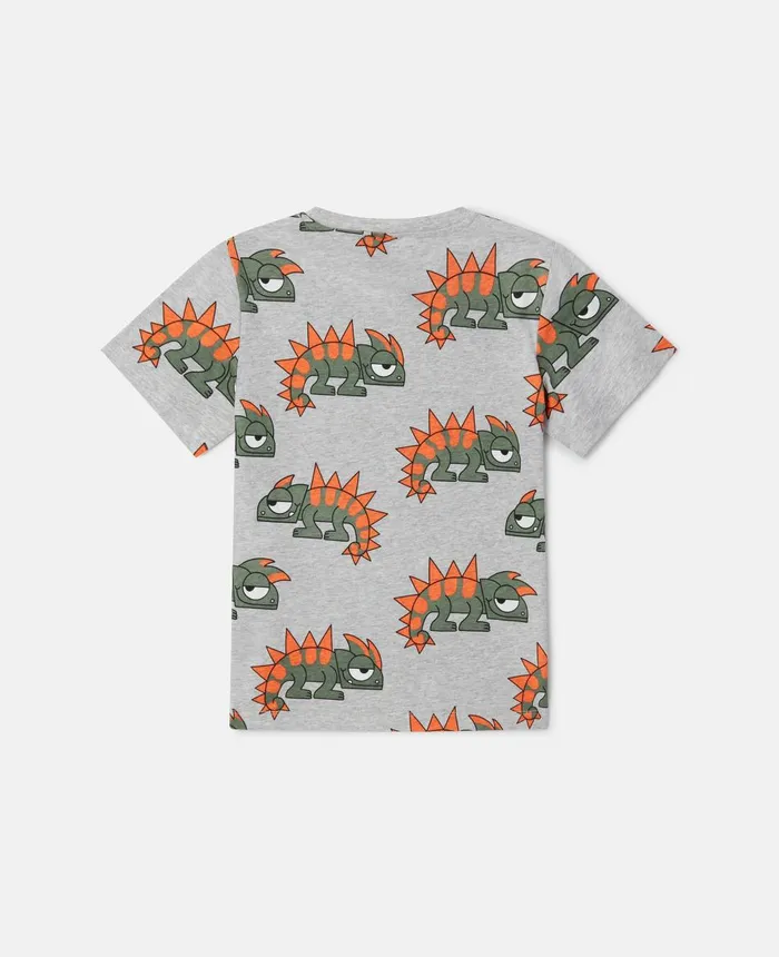 Stella McCartney Gecko Print TShirt Grey Multicolour Kids TShirts And Sweatshirt Stella McCartney Gecko Print TShirt Grey Multicolour Kids TShirts And Sweatshirt