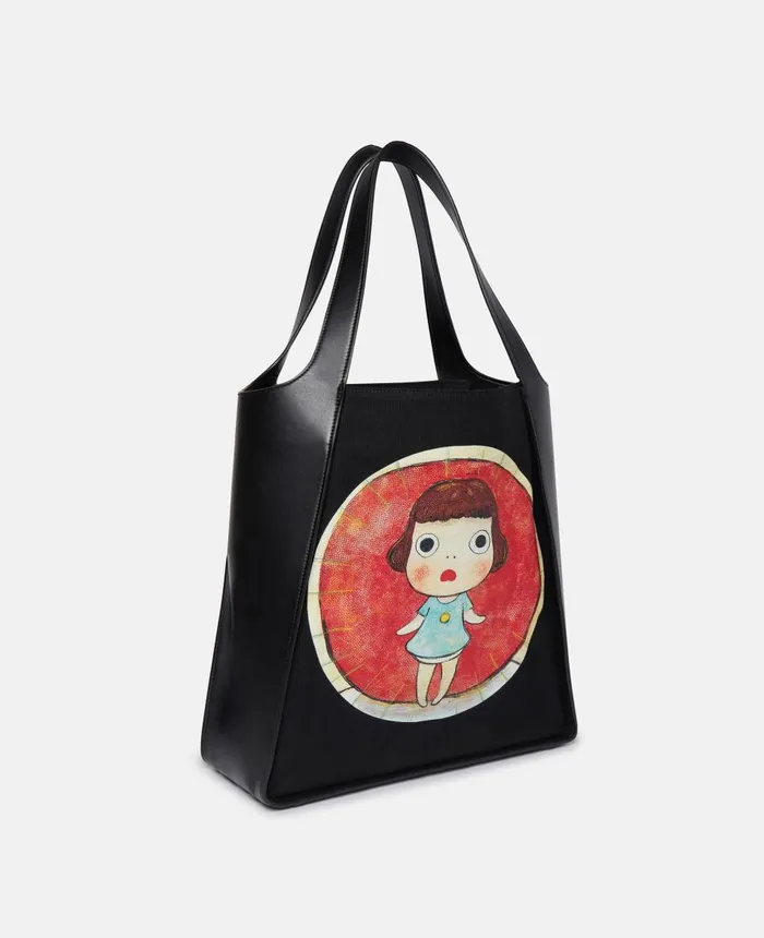 Stella McCartney Lonesome Puppy Print Cotton Canvas Tote Bag Ultra Black WomenMen Bags Stella McCartney Lonesome Puppy Print Cotton Canvas Tote Bag Ultra Black WomenMen Bags