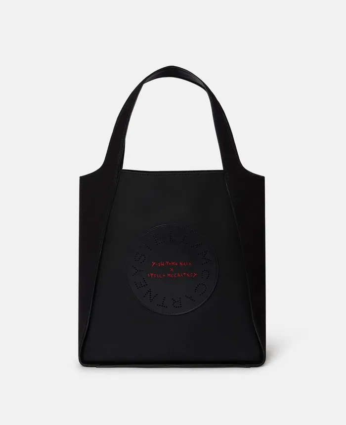 Stella McCartney Lonesome Puppy Print Cotton Canvas Tote Bag Ultra Black WomenMen Bags Stella McCartney Lonesome Puppy Print Cotton Canvas Tote Bag Ultra Black WomenMen Bags