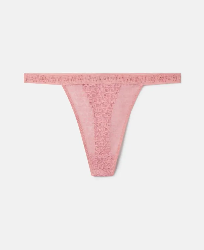 Stella McCartney Monogram Mesh String Briefs Blush Pink Women Lingerie And Sleepwear Stella McCartney Monogram Mesh String Briefs Blush Pink Women Lingerie And Sleepwear