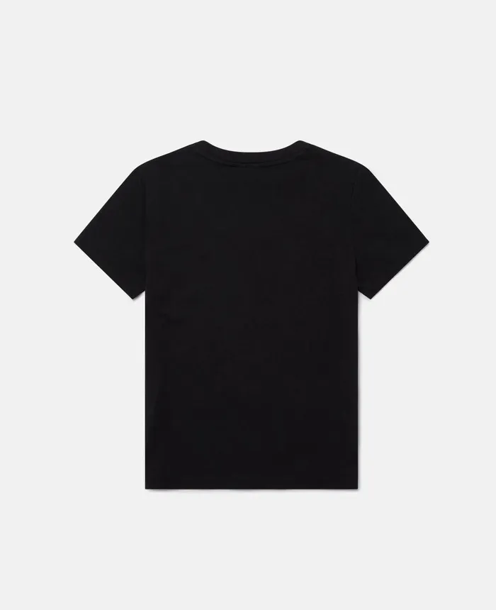 Stella McCartney Parrot Print TShirt Black Kids TShirts And Tops