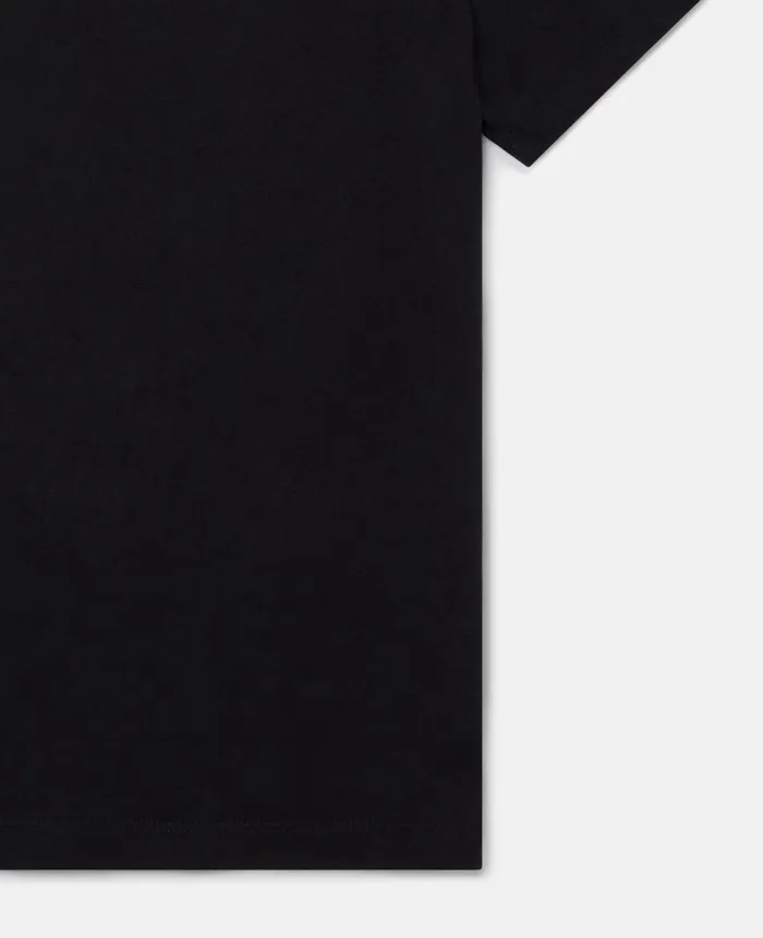 Stella McCartney Parrot Print TShirt Black Kids TShirts And Tops