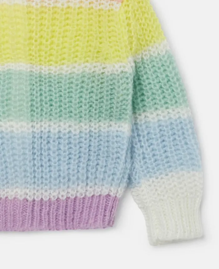 Stella McCartney Rainbow Stripe Cardigan Multicolour Kids Sweatshirt And TShirts Stella McCartney Rainbow Stripe Cardigan Multicolour Kids Sweatshirt And TShirts