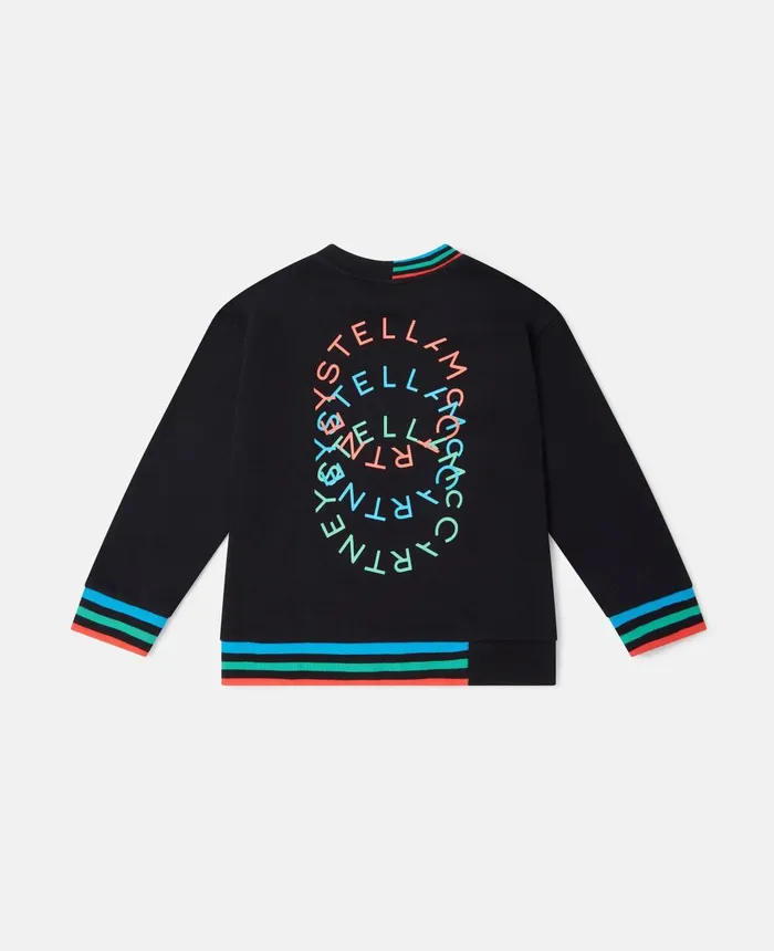 Stella McCartney SMC Logo Oversized Sweatshirt Black Kids TShirts And Sweatshirt Stella McCartney SMC Logo Oversized Sweatshirt Black Kids TShirts And Sweatshirt