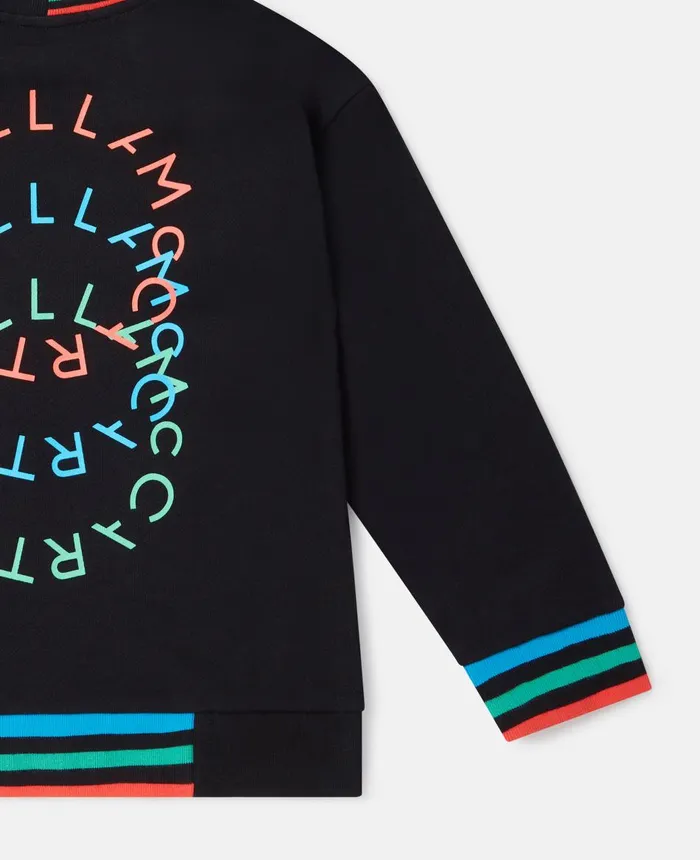Stella McCartney SMC Logo Oversized Sweatshirt Black Kids TShirts And Sweatshirt Stella McCartney SMC Logo Oversized Sweatshirt Black Kids TShirts And Sweatshirt
