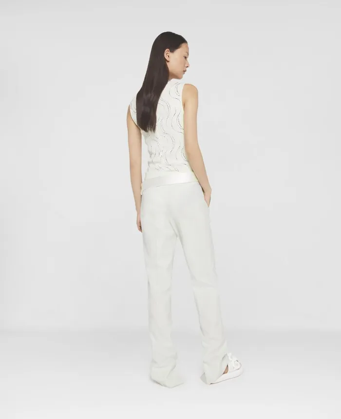 Stella McCartney Twill Tailored Dinner Trousers Cream Women Tailoring