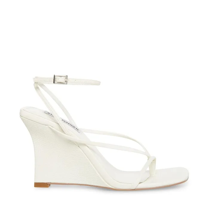 Steve Madden Attina White Womens Sandals