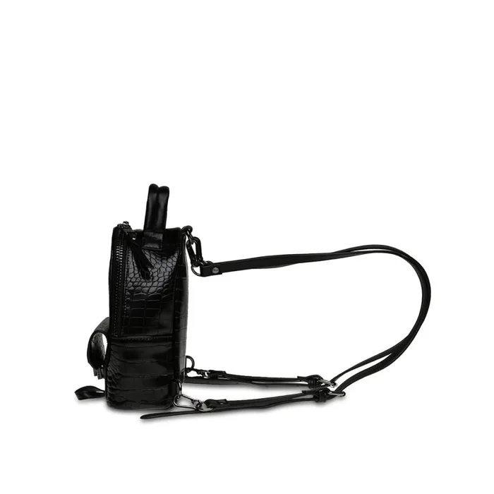 Steve Madden Bjake Black Crocodile Womens Mini Bags Steve Madden Bjake Black Crocodile Womens Mini Bags