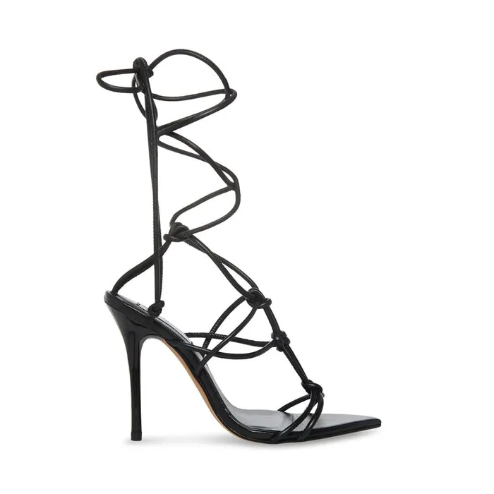 Steve Madden Buffy Black Leather Womens Heels