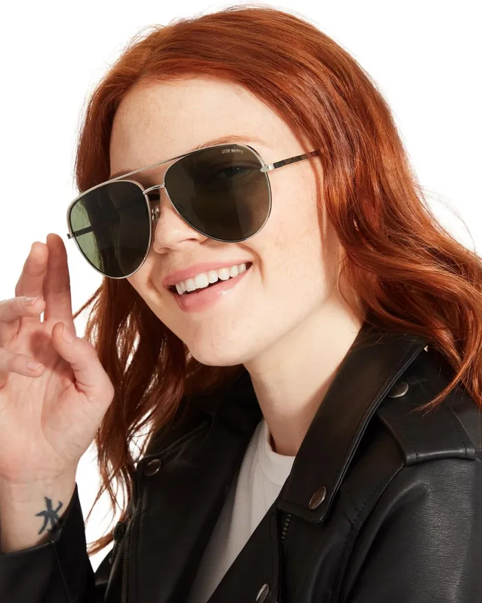 Steve Madden Dante Sunglasses Silver Womens Sunglasses