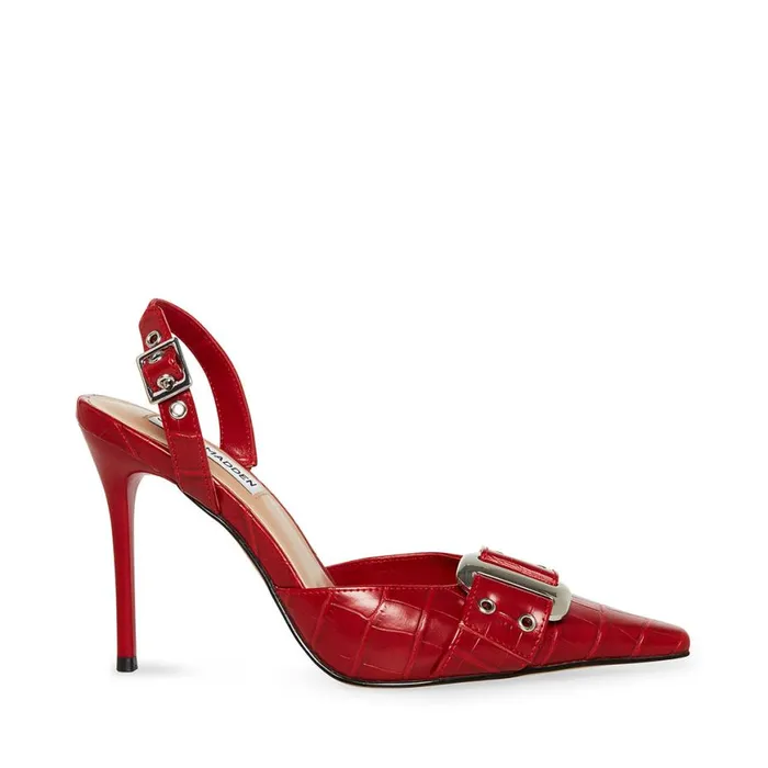 Steve Madden Dillon Red Crocodile Womens Heels