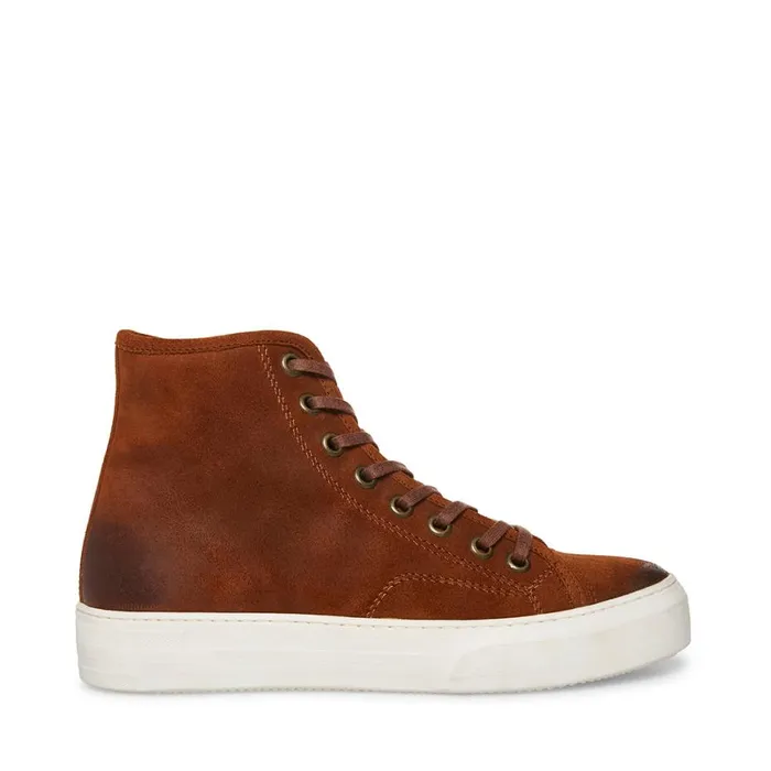 Steve Madden Forte Cognac Suede Mens Casual