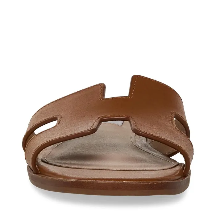 Steve Madden Hadyn Cognac Leather Womens Sandals