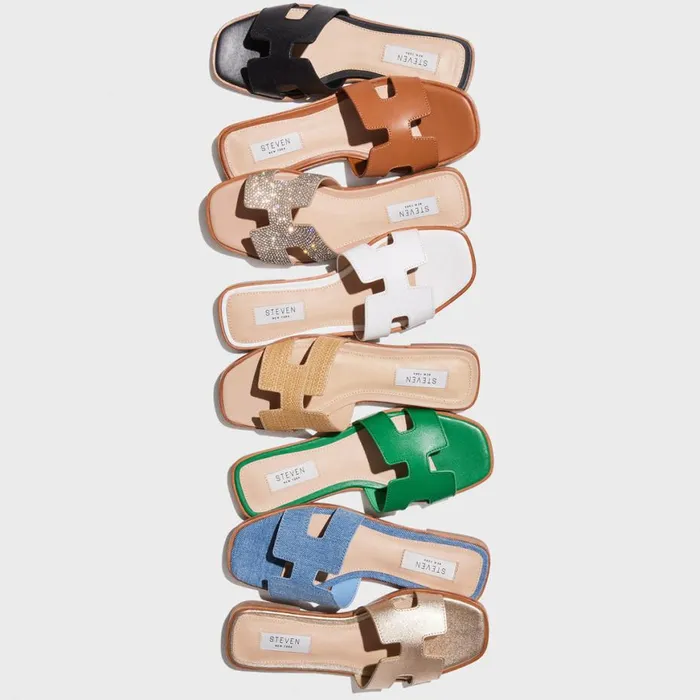 Steve Madden Hadyn Cognac Leather Womens Sandals