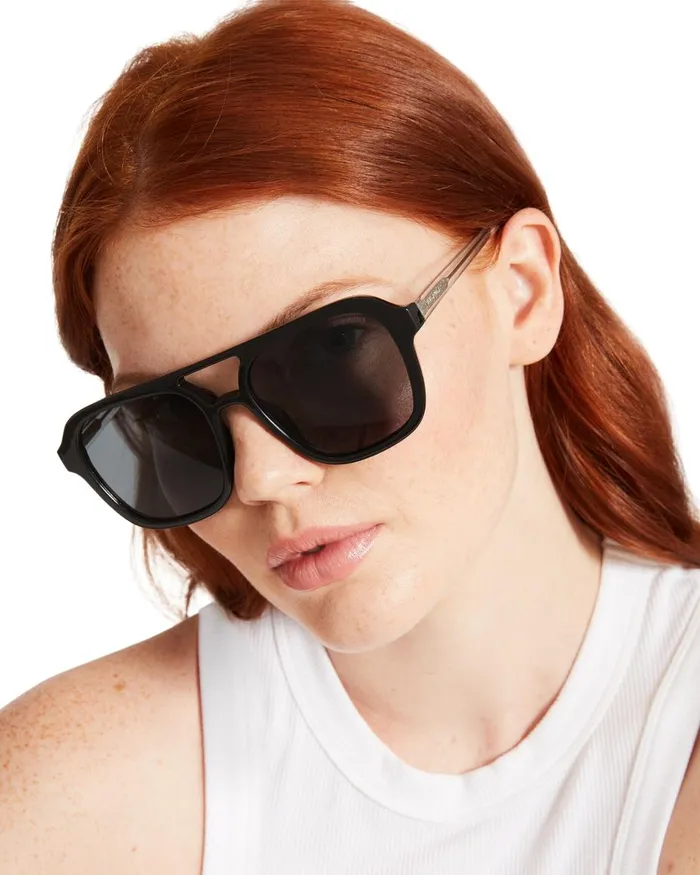 Steve Madden Jace Sunglasses Black Womens Sunglasses