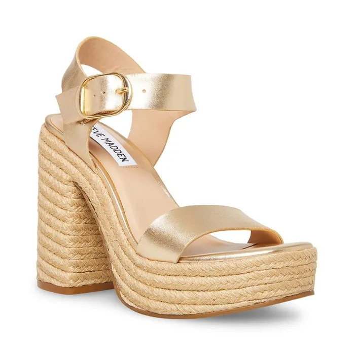 Steve Madden Janice Gold Womens Heels