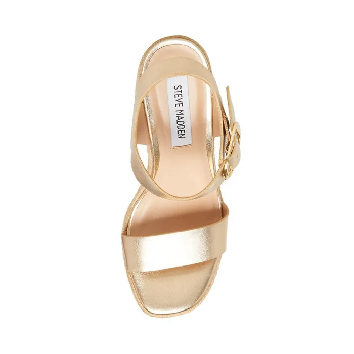 Steve Madden Janice Gold Womens Heels