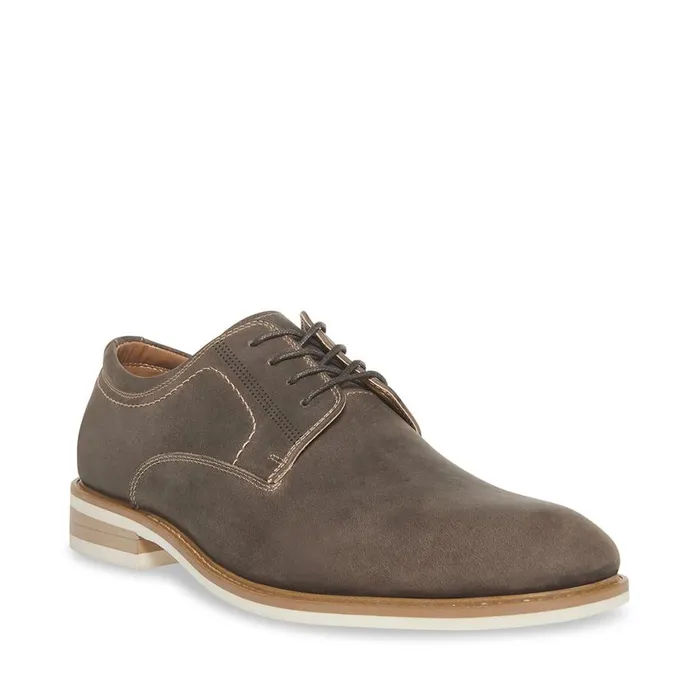 Steve Madden Kacion Grey Leather Mens Dress