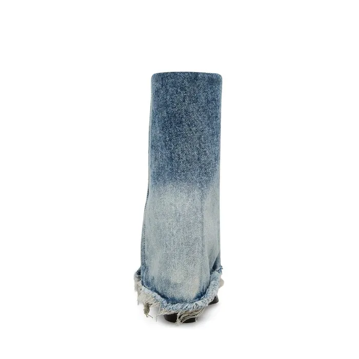 Steve Madden Livvy Denim Fabric Womens Boots and Booties