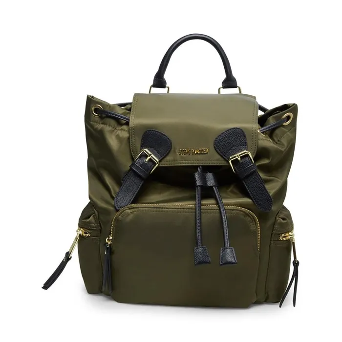 Steve Madden Nylon Backpack Olive Womens Belt Bags and Backpacks Steve Madden Nylon Backpack Olive Womens Belt Bags and Backpacks