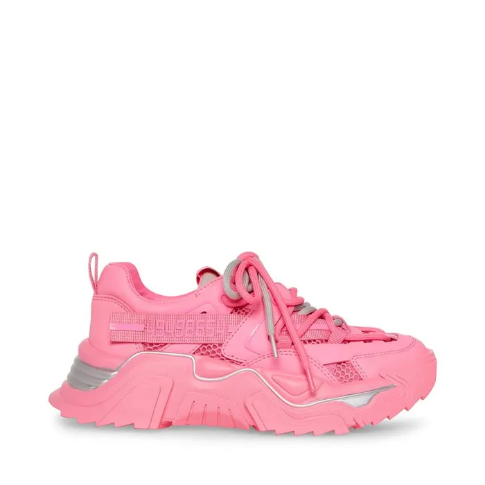Steve Madden Power Pink Womens Sneakers