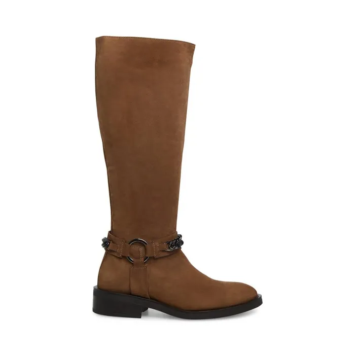 Steve Madden Quin Taupe Nubuck Womens Boots and Booties