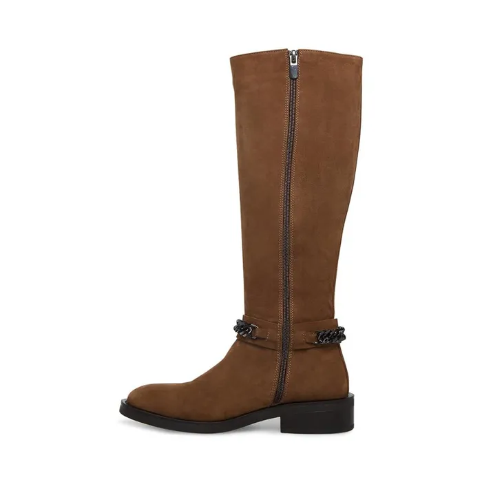 Steve Madden Quin Taupe Nubuck Womens Boots and Booties