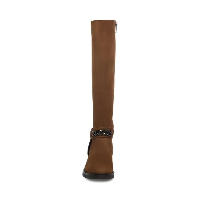 Steve Madden Quin Taupe Nubuck Womens Boots and Booties