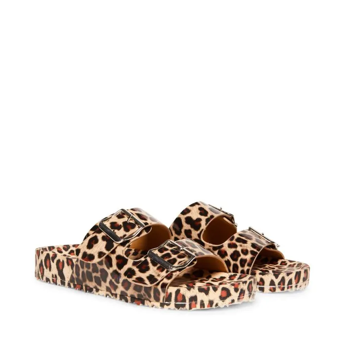 Steve Madden TeddyT Leopard Womens Sandals