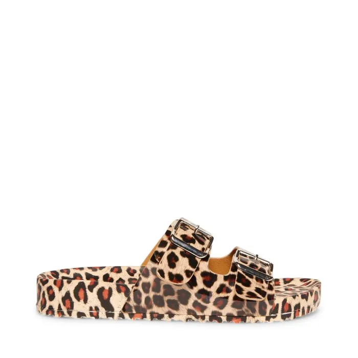 Steve Madden TeddyT Leopard Womens Sandals