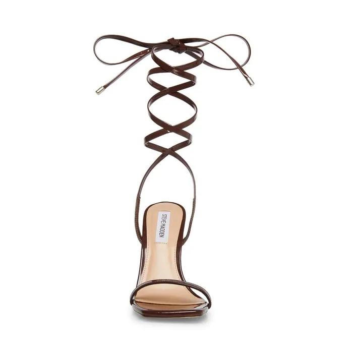 Steve Madden Uplift Brown Patent Womens Heels