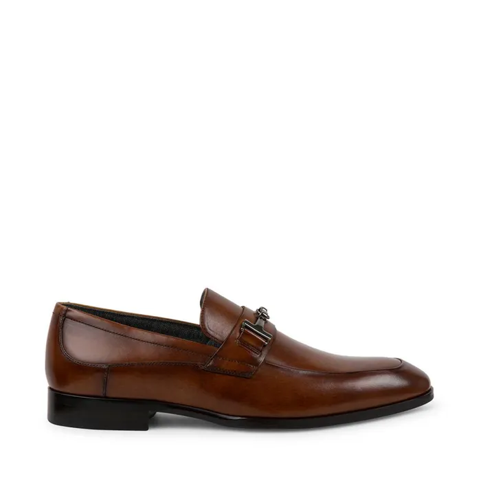 Steve Madden Valon Tan Leather Mens Loafers