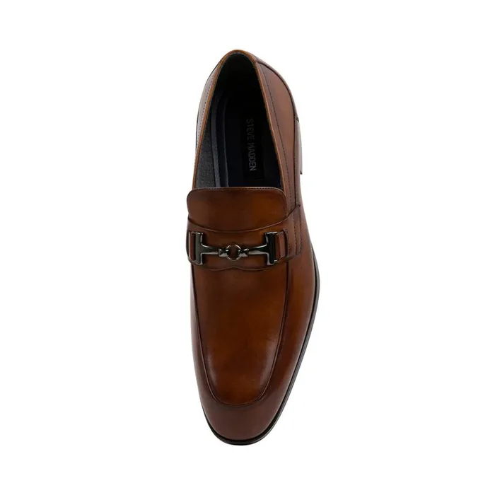 Steve Madden Valon Tan Leather Mens Loafers
