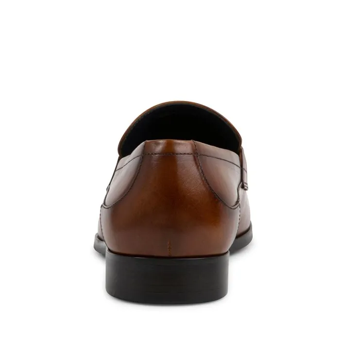 Steve Madden Valon Tan Leather Mens Loafers
