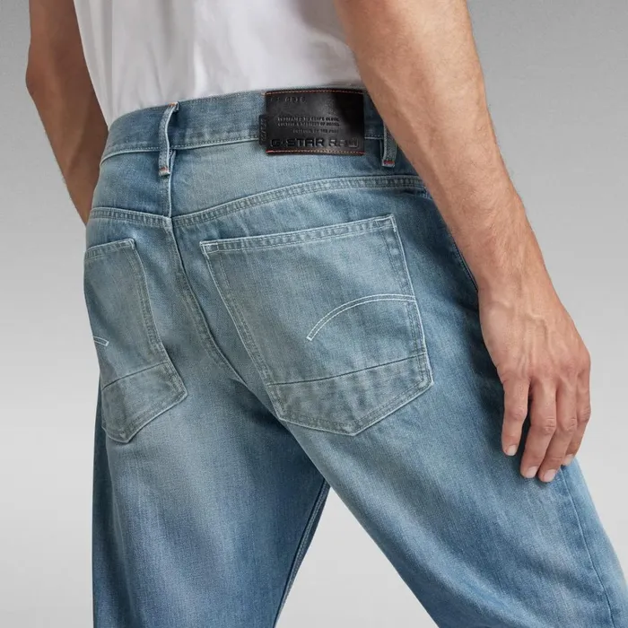 Straight Men GStar RAW Premium Triple A Regular Straight Jeans Antique Faded Moonlit Ocean