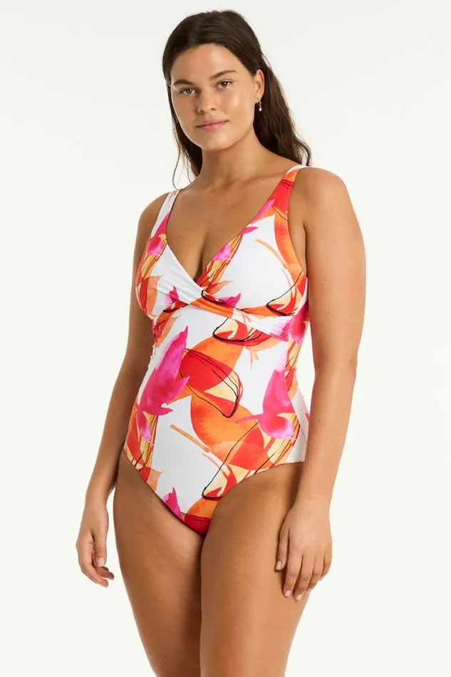 Sublime Cross Front One Piece Sublime Flame Women Sea Level One Pieces