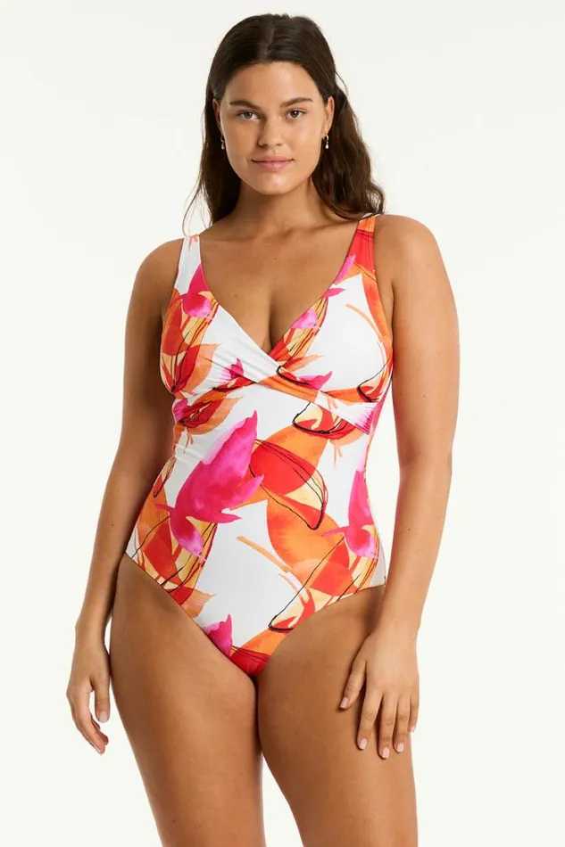 Sublime Cross Front One Piece Sublime Flame Women Sea Level One Pieces