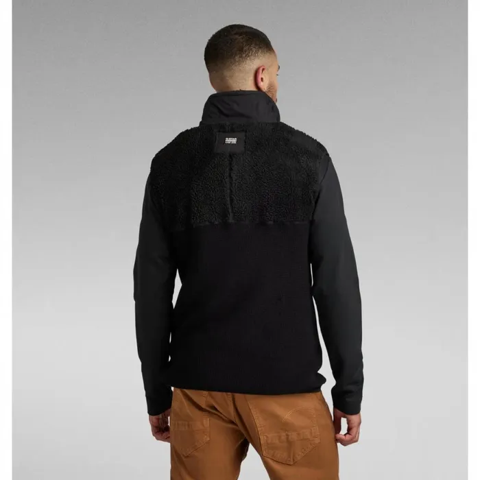 Sweaters Men GStar RAW Dast Shearling Knitted Bodywarmer Dark Black