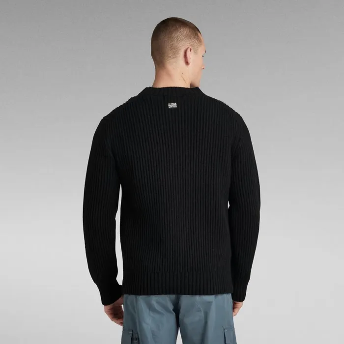 Sweaters Men GStar RAW Essential Knitted Sweater Dark Black