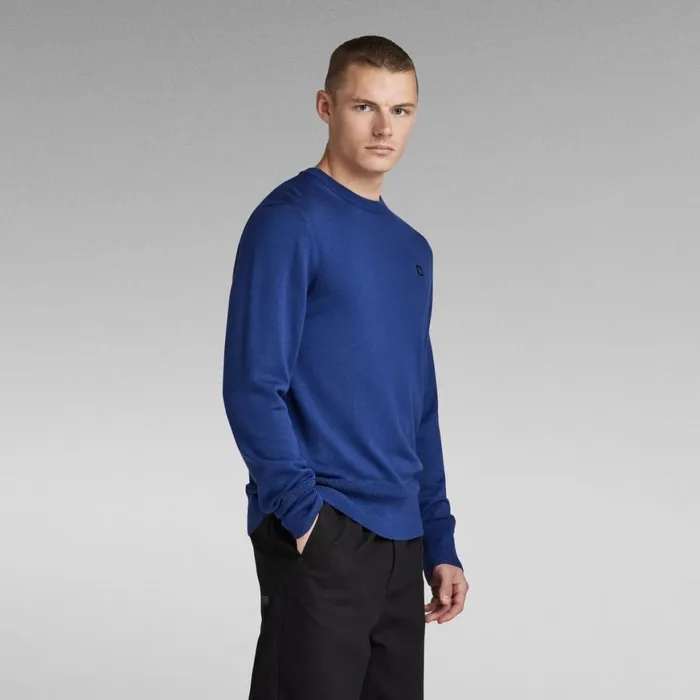 Sweaters Men GStar RAW Premium Core Knitted Sweater Ballpen Blue