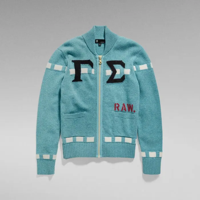Sweaters Women GStar RAW Graphic Cardigan Loose Knit Ocean